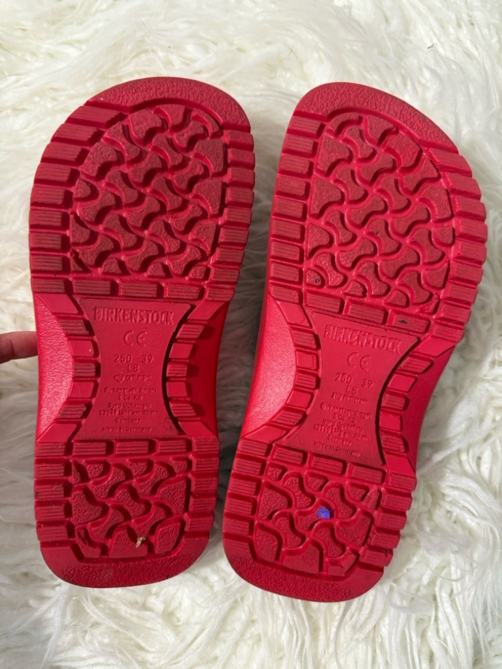 Birkenstock Red Waterproof Slip-On Clog size 8 - Picture 9 of 9